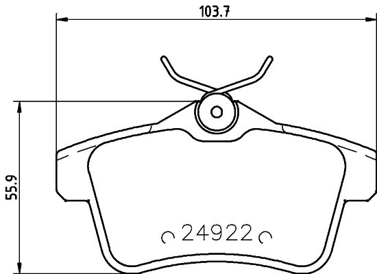 Комплект тормозных колодок, дисковый тормоз 8DB 355 014-531