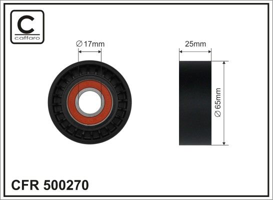 Tensioner Pulley, V-ribbed belt 500270