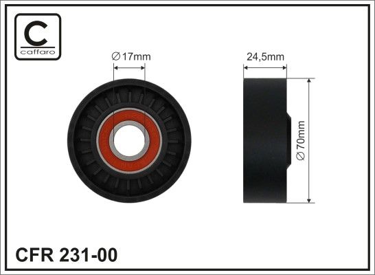 Tensioner Pulley, V-ribbed belt 231-00