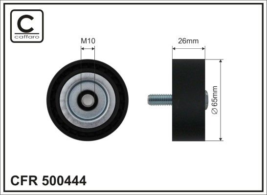 Deflection/Guide Pulley, V-ribbed belt 500444