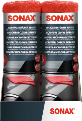SONAX MicrofaserT&uuml;cher Au&szlig;en / 2 St&uuml;ck