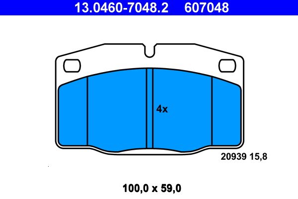 Brake Pad Set, disc brake 13.0460-7048.2