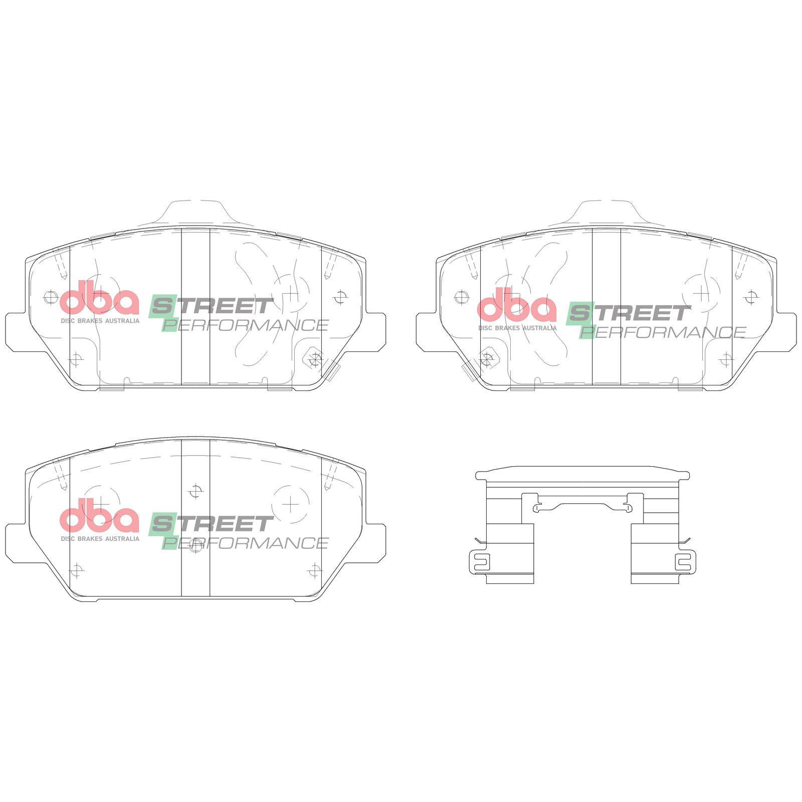 DBA SP STREET PERFORMANCE BRAKE PADS [  Hyundai I30N / Veloster 2018  - On F ] - TecDoc Only