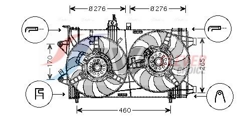 FT7538 AVA QUALITY COOLING ventilátor, motorhűtés