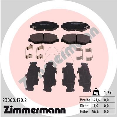 Brake Pad Set, disc brake 23868.170.2