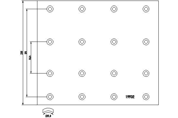 Brake Lining Kit, drum brake 1993201