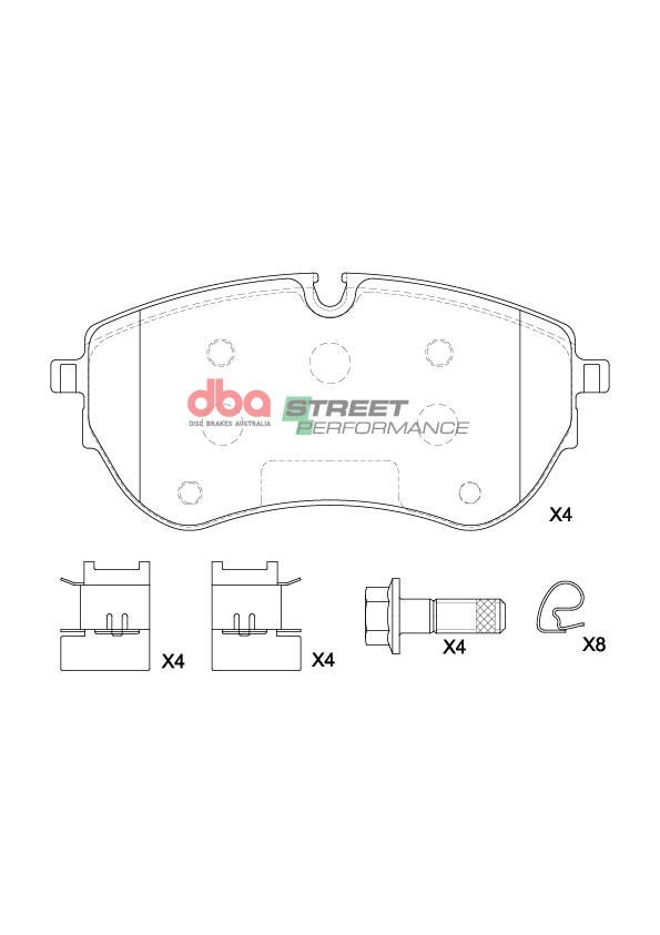 DBA  SP PERFORMANCE  BRAKE PADS [ VW AMAROK V6 2016-ON F ] - TecDoc Only