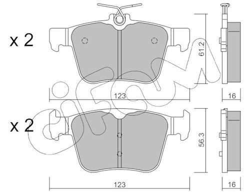 Cifam 822-981-0 Bremsbelagsatz, Scheibenbremse
