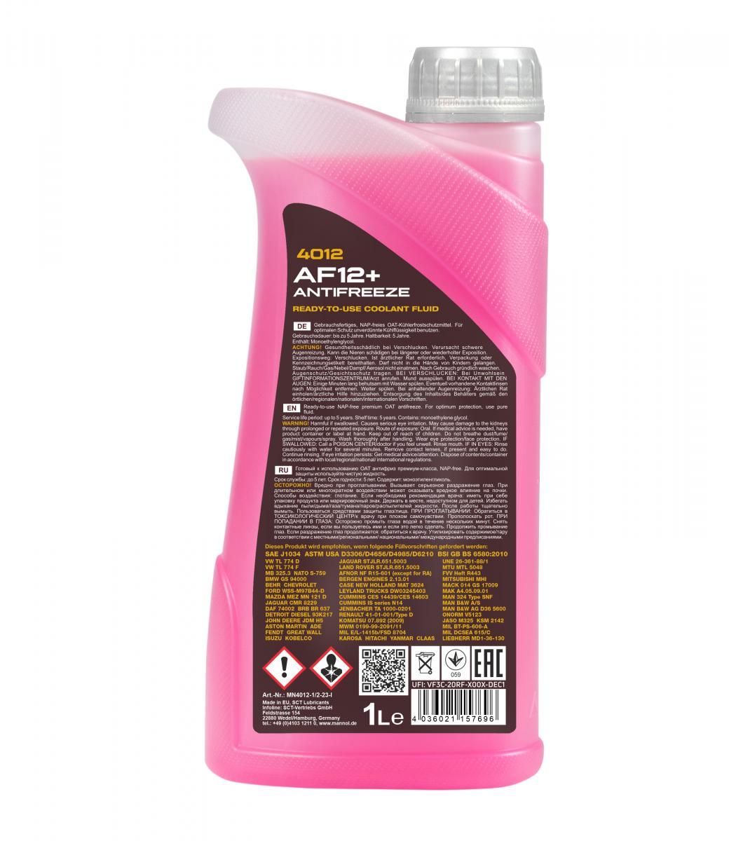 MANNOL Kühlerfrostschutz ROT - 1 Liter MANNOL Kühlerfrostschutz ROT - 1 Liter