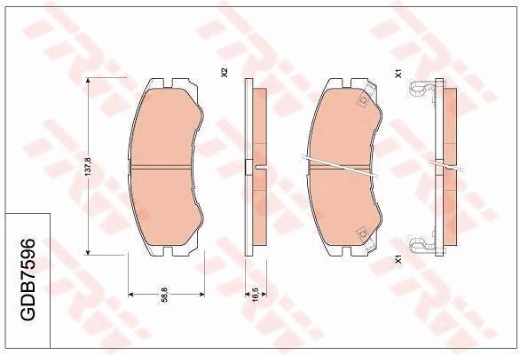 TRW DISC BRAKE PADS - TecDoc Only