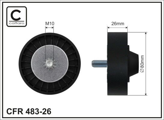 Deflection/Guide Pulley, V-ribbed belt 483-26