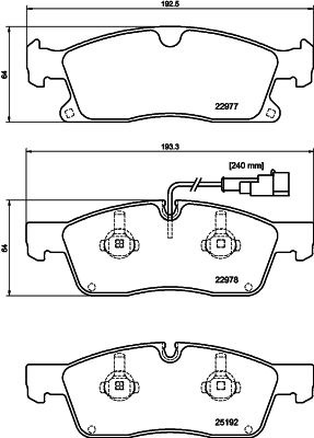 8DB 355 039-871 HELLA fékbetétkészlet, tárcsafék