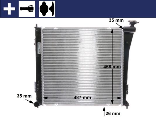 MAHLE CR 848 000S Radiator, engine cooling