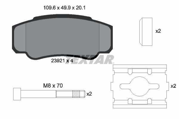 Brake Pad Set, disc brake 2392101