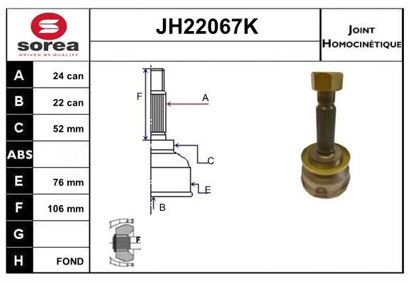 KIT CV JOINT AVEC KR066 - CHERRY