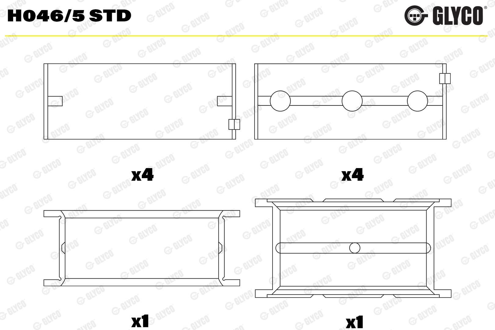 GLYCO H046/5 STD - Kurbelwellenlager