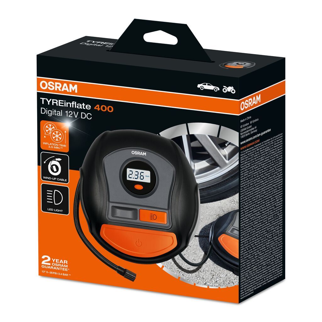 ams-OSRAM OTI400 Compressed-air Tyre Pressure Gauge/Inflator