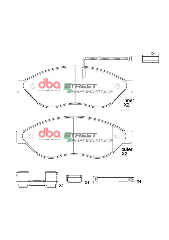 DBA  SP PERFORMANCE  BRAKE PADS [ FIAT DUCATO 2006-2014  F ] - TecDoc Only