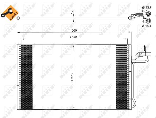 35882 NRF EASY FIT kondenzátor, klíma
