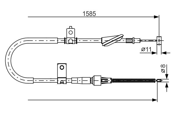 Cable de accionamiento, freno de estacionamiento