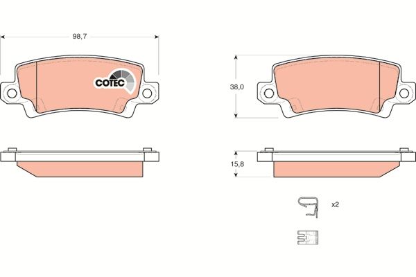 TRW DISC BRAKE PADS - TecDoc 1