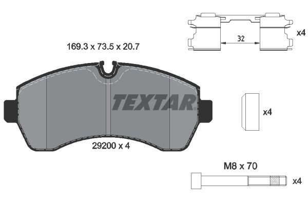 Brake Pad Set, disc brake 2920002