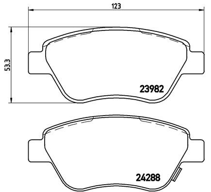 Brake Pad Set, disc brake P 59 051