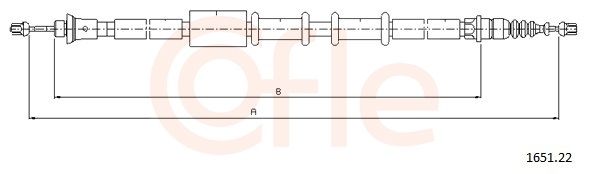 Cable Pull, parking brake 1651.22