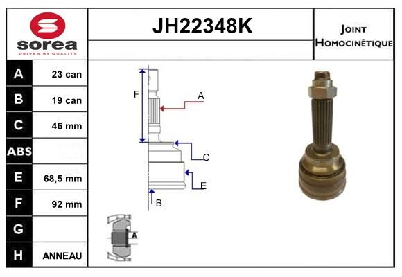 KIT CV JOINT AVEC KR101 - DAEWOO MA