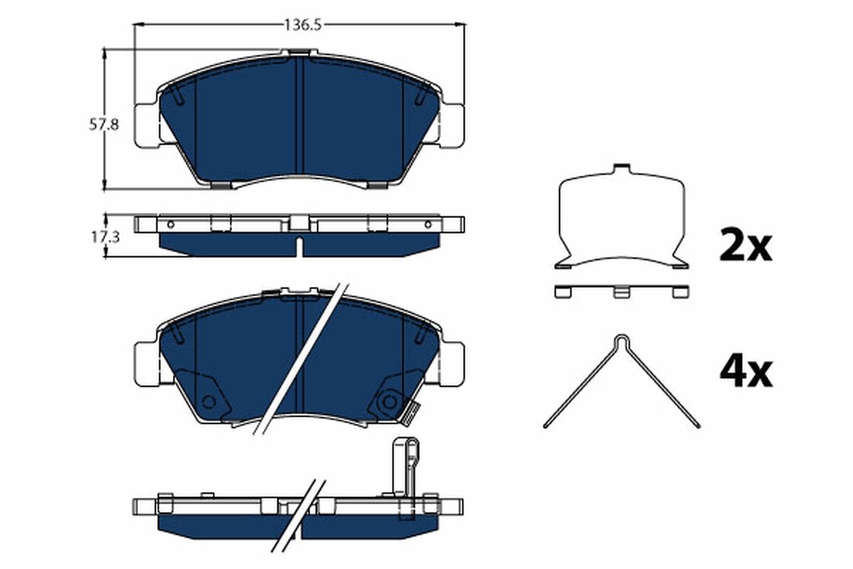 Brake Pad Set, disc brake GDB3478BTE