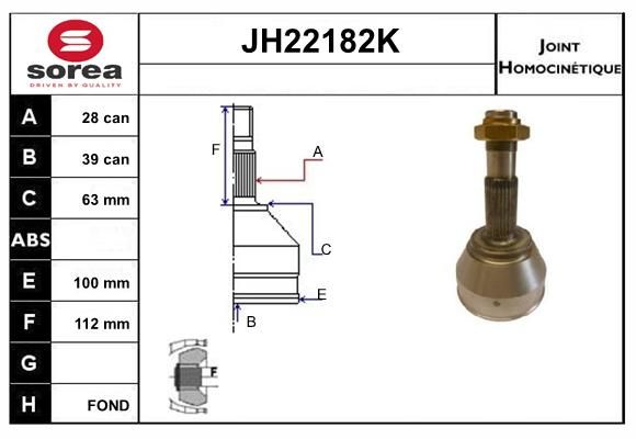 KIT CV JOINT AVEC KR015 - JUMPER  SNRA