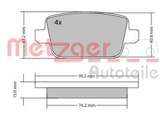 Brake Pad Set, disc brake 1170058