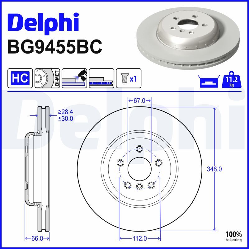 BG9455BC DELPHI féktárcsa