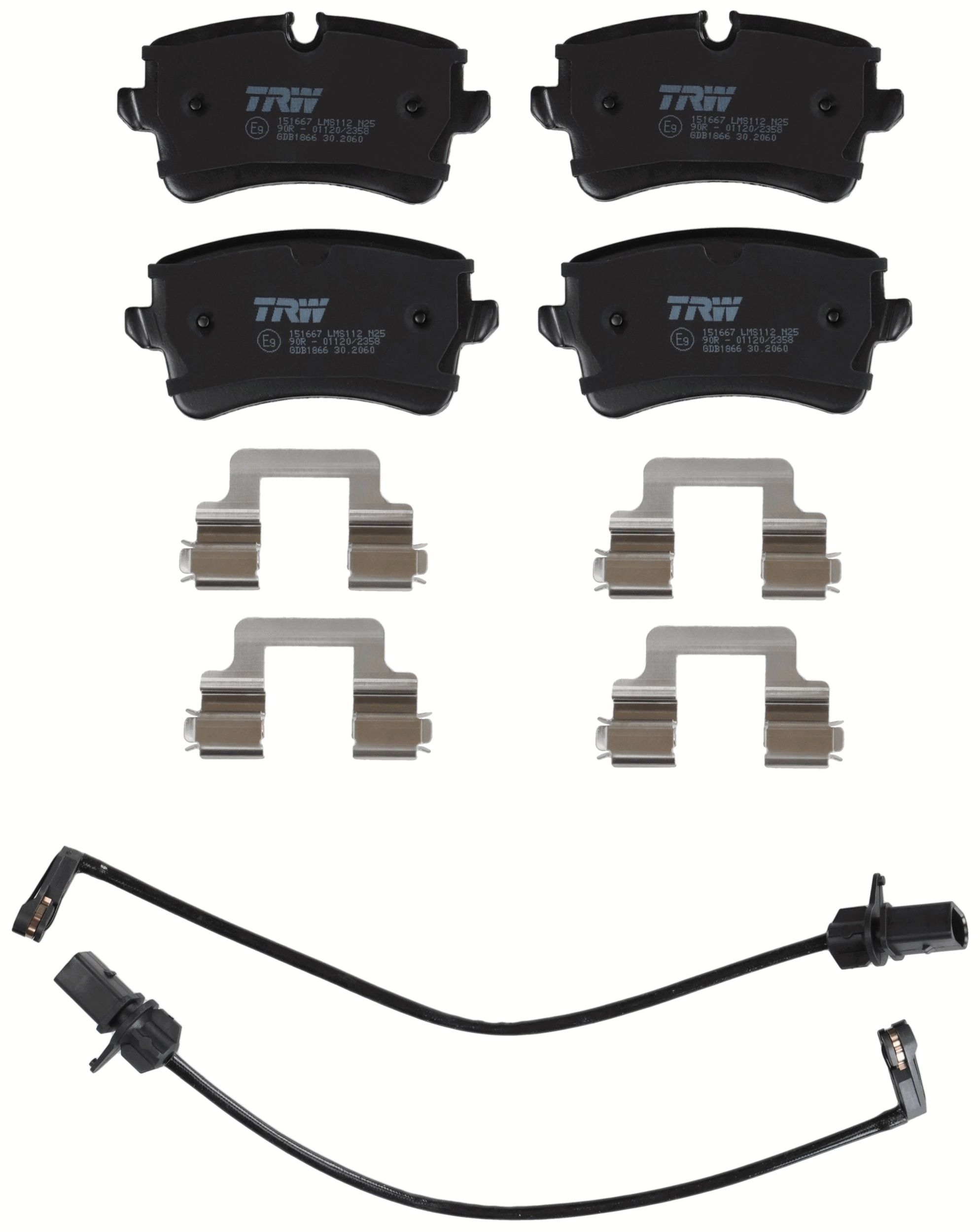 Bremsbelagsatz, Scheibenbremse