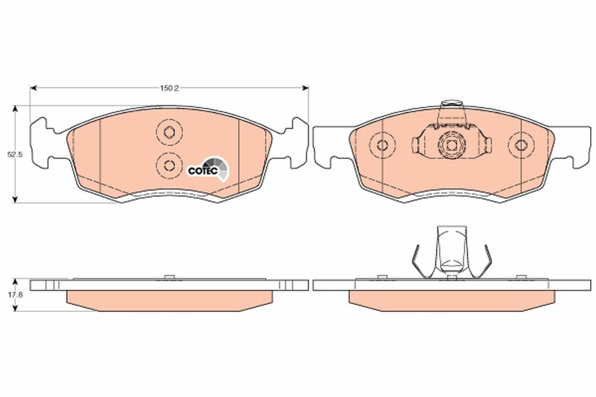 Brake Pad Set, disc brake GDB1749