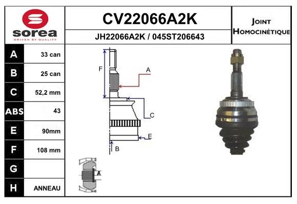 Gelenksatz, Antriebswelle