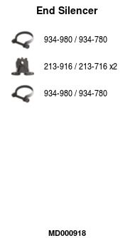 MD000918 FA1 hátsó hangtompító