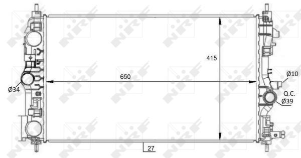NRF 59076 Radiator, engine cooling