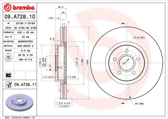 Brake Disc 09.A728.11