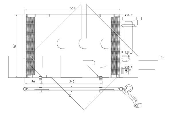 Condenser, air conditioning 350396