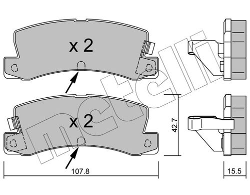 Brake Pad Set, disc brake 22-0161-2