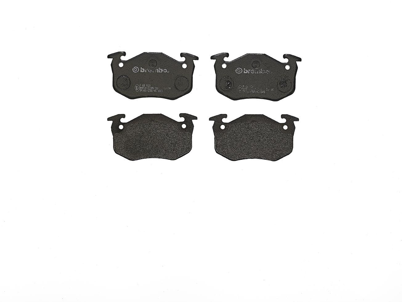 BREMBO P 68 020 - Bremsbelagsatz, Scheibenbremse PRIME LINE