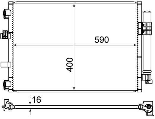 Condenser, air conditioning AC 861 000S