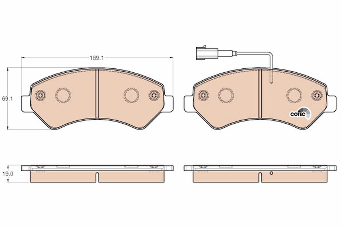 Brake Pad Set, disc brake GDB1982