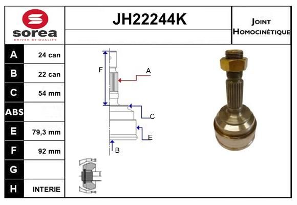 KIT CV JOINT AVEC KR057 - CHARADE