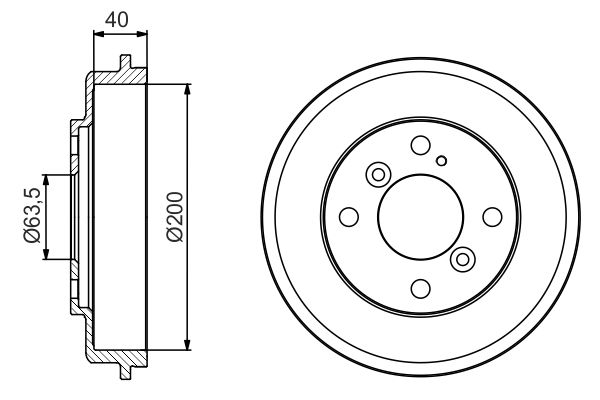 BOSCH 0 986 477 240 Brake Drum