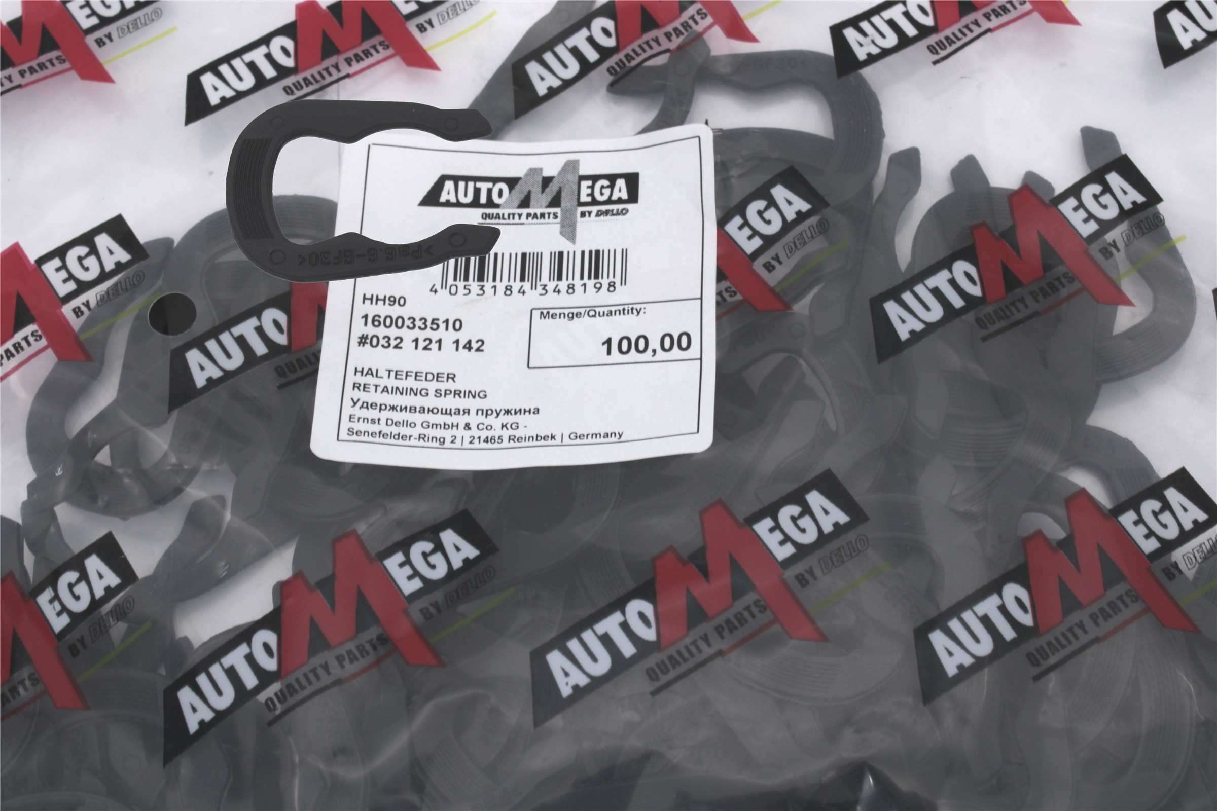 Haltefeder, K&uuml;hlmittelflansch-Verschlussstopfen