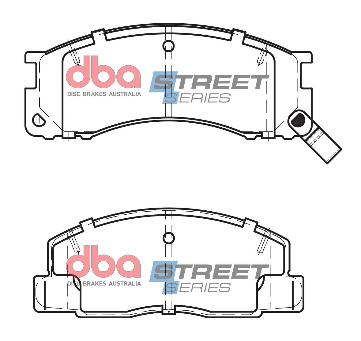 DBA SS STREET SERIES BRAKE PADS [ Toyota 1990-2000 F ] - TecDoc Only