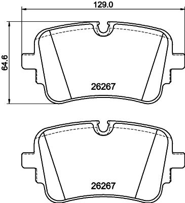 Brake Pad Set, disc brake 8DB 355 041-001