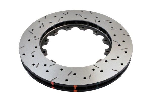 5000 Rotor  Cross-drill/slotted - With Replacement NAS Nuts -AND HEX BOLTS with WARNING label KP [ Subaru WRX 99-01 F ] - TecDoc 2